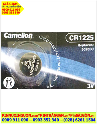 Camelion CR1225, Pin 3v Lithium Camelion CR1225 (12mmx2.5mm) chính hãng